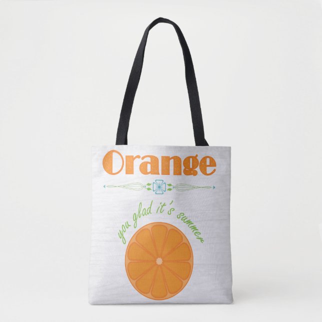 Bolso De Tela Naranja, te alegra que sea verano (Anverso)