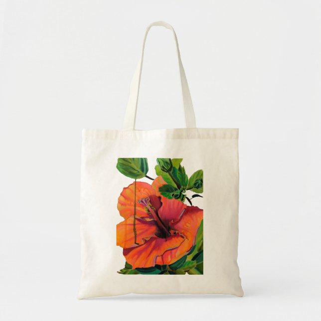 Bolso De Tela  naranja Tropical (Frente)