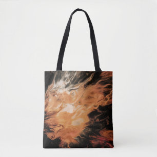 Bolso De Tela Naranja y humo blanco
