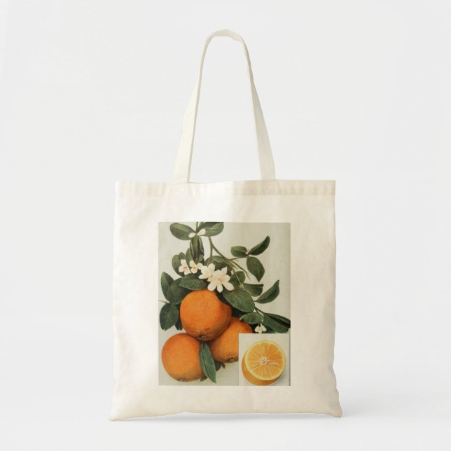 Bolso De Tela NARANJAS de comestibles (Frente)
