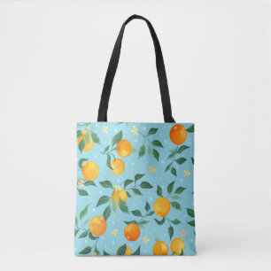 Bolso De Tela Naranjas, flores: patrón sin costura textil.