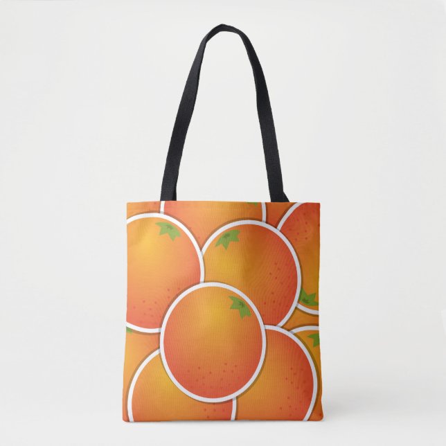 Bolso De Tela Naranjas graciosos (Anverso)
