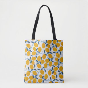 Bolso De Tela Naranjas, mandarinas: patrón floral vintage.