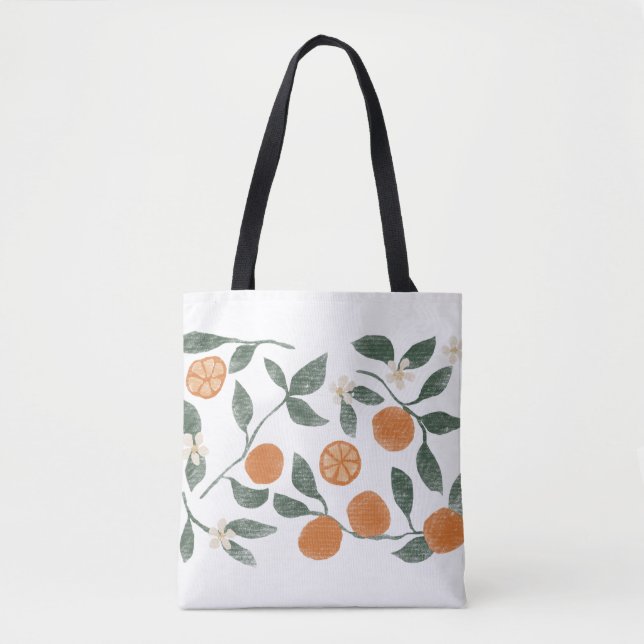 Bolso De Tela Naranjas Tote Bag (Anverso)