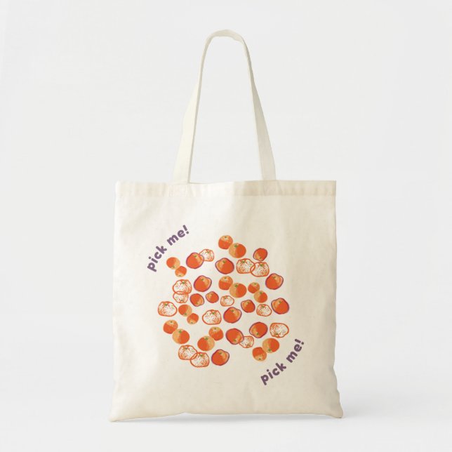 Bolso De Tela Naranjas Tote Bag (Frente)