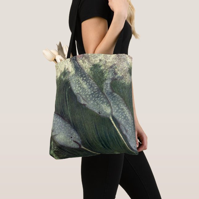 Bolso De Tela Narballenas de época, ballenas de la vida marina,  (Detalle)