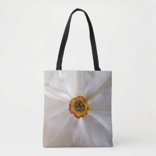 Bolso De Tela narciso blanco perla