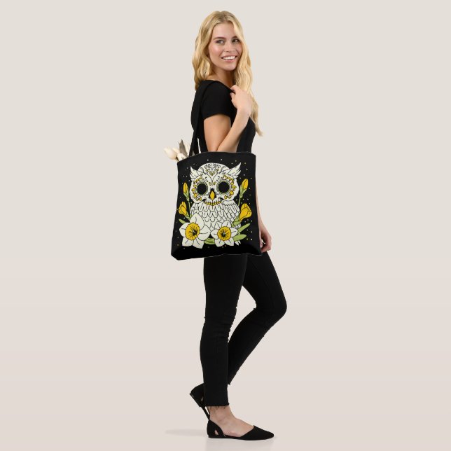 Bolso De Tela Narcissus & Owl Skull (Puesto)