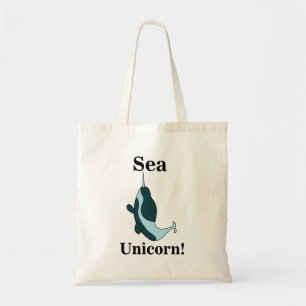 Bolso De Tela Narval Unicornio Marino Divertido