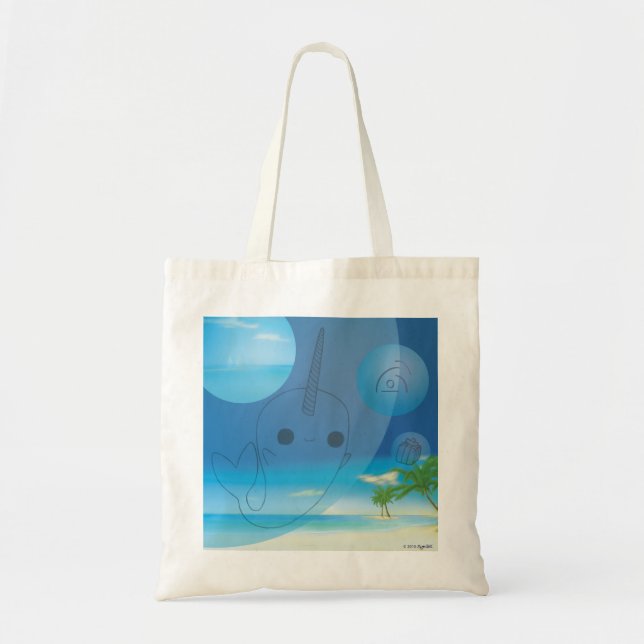 Bolso De Tela Narwhal (playa) (Frente)