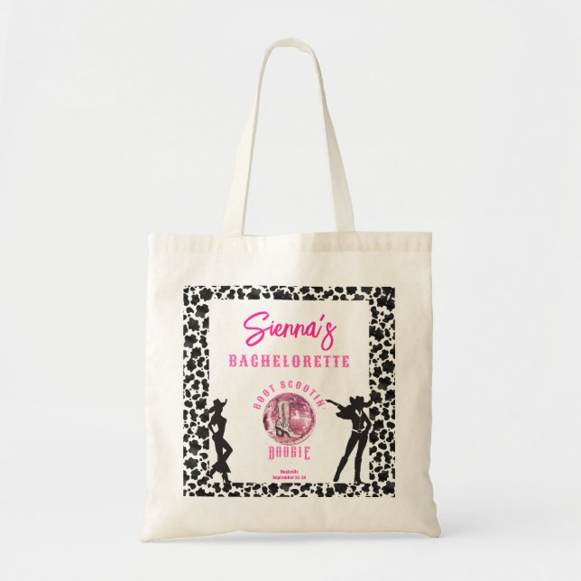 Bolso De Tela Nashville Cowgirl Disco Rodeo Bachelorette Weekend (Frente)