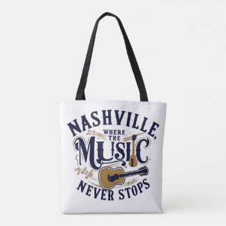 Bolso De Tela Nashville - Donde la música nunca se detiene
