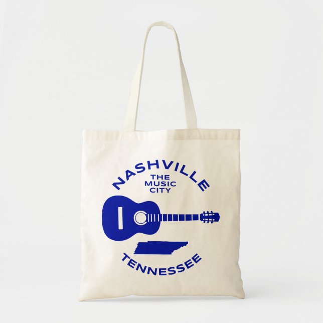 Bolso De Tela Nashville Tennessee La Ciudad De La Música (Frente)