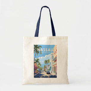 Bolso De Tela Nassau Bahamas Viaja por arte