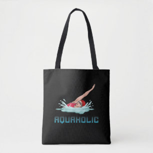 Bolso De Tela Natación Cap Goggles Natación Amor Divertido Chica