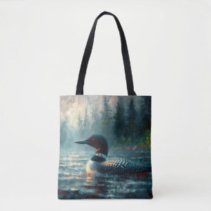 Bolso De Tela Natación en el lago Art
