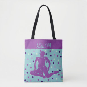 Bolso De Tela Natación sincronizada Aqua y Purple Personalizada