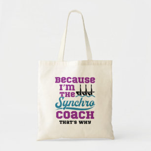 Bolso De Tela Natación sincronizada porque soy entrenador de si