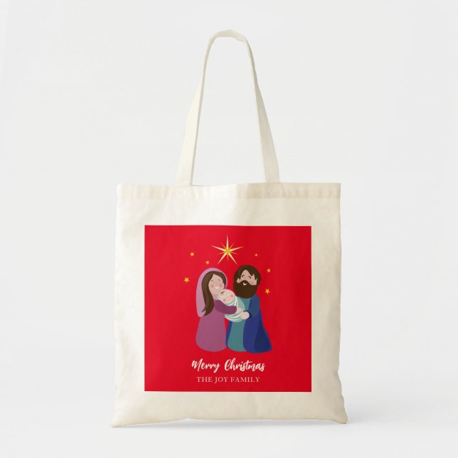 Bolso De Tela Natividad de los navidades (Frente)