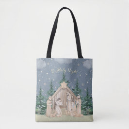 Bolso De Tela Natividad de los Navidades acuarelas