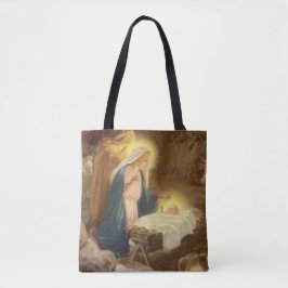 Bolso De Tela Natividad navideña vintage, Mary Joseph Baby Jesus