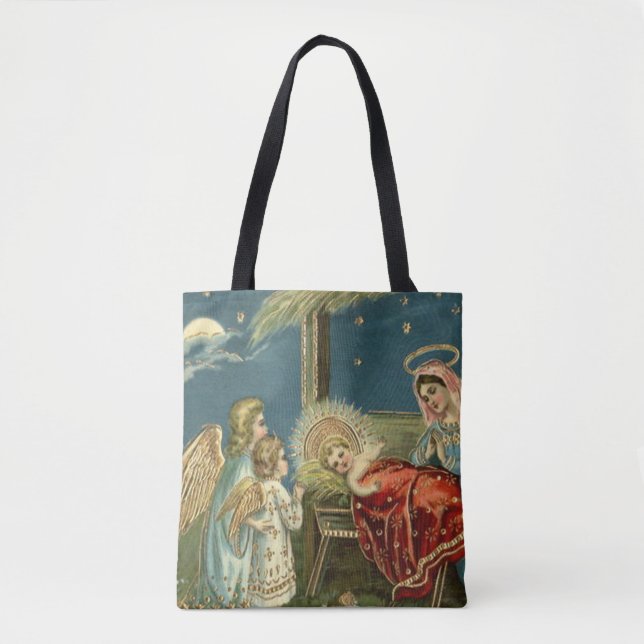 Bolso De Tela Nativity Scene Bethlehem (Anverso)