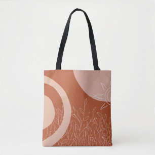 Bolso De Tela Naturaleza artística abstracta mordaza