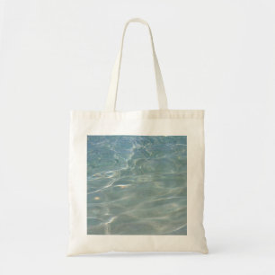 Bolso De Tela Naturaleza azul del Resumen del Agua del Caribe