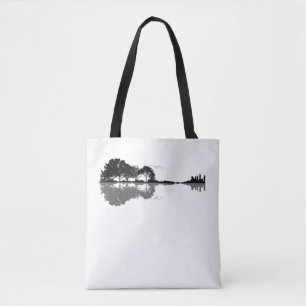 Bolso De Tela Naturaleza de guitarra acústica música de fondo gu