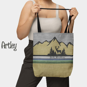 Bolso De Tela Naturaleza de la textura de línea retro