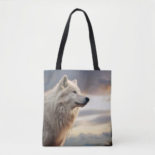 Bolso De Tela Naturaleza de los animales lobo