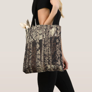 Bolso De Tela Naturaleza de los bosques de árboles de aves
