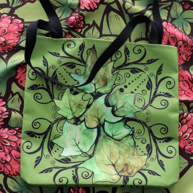 Bolso De Tela Naturaleza de marfil verde (Subido por el creador)