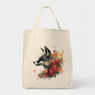 Bolso De Tela Naturaleza de vida silvestre Boho Floral Fox