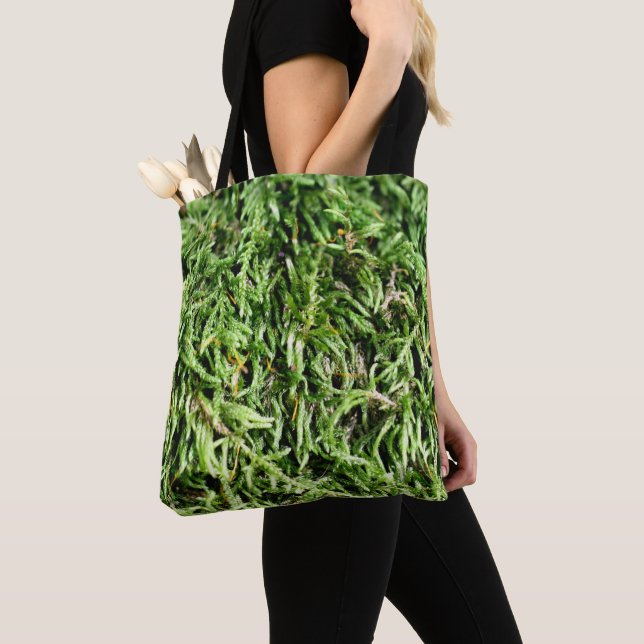 Bolso De Tela Naturaleza del Moss Verde (Detalle)