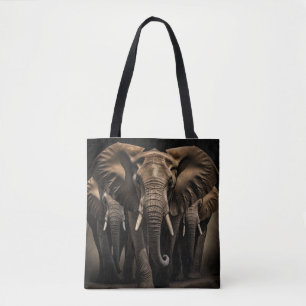 Bolso De Tela Naturaleza del retrato animal salvaje del elefante