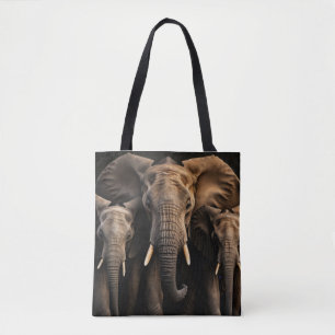 Bolso De Tela Naturaleza del retrato animal salvaje del elefante