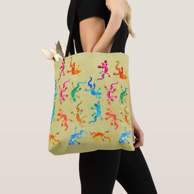 Bolso De Tela Naturaleza ecológica de gecko de vida silvestre (Detalle)