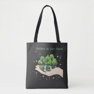 Bolso De Tela Naturaleza en Nuestras Manos Arte Ambiental Acuare