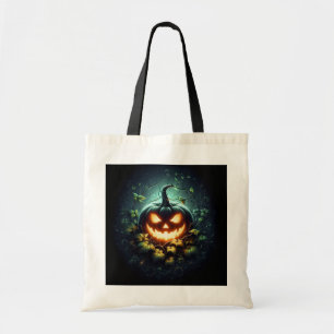 Bolso De Tela Naturaleza espeluznante calabaza de Halloween bril