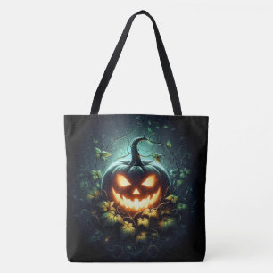 Bolso De Tela Naturaleza espeluznante calabaza de Halloween bril