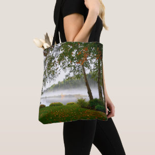 Bolso De Tela Naturaleza junto al lago
