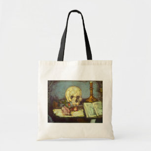 Bolso De Tela Naturaleza Muerta con Calavera, Vela, Libro de Pau
