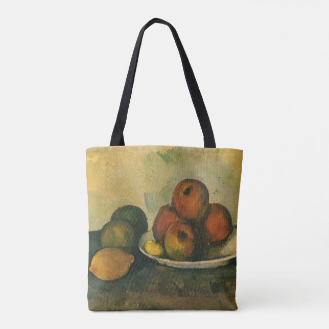 Bolso De Tela Naturaleza muerta con manzanas de Paul Cezanne (Reverso)