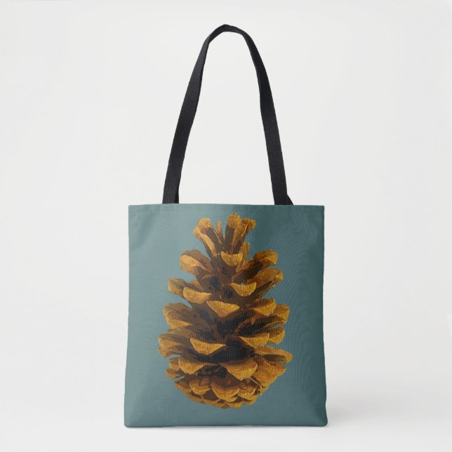 Bolso De Tela Naturaleza rústica de Pinecone (Anverso)