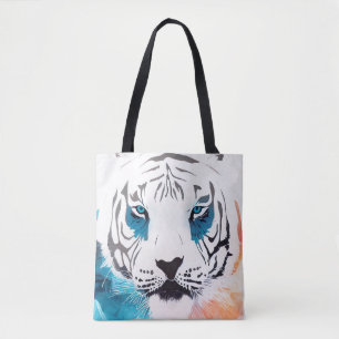 Bolso De Tela Naturaleza salvaje del tigre blanco Colores animal