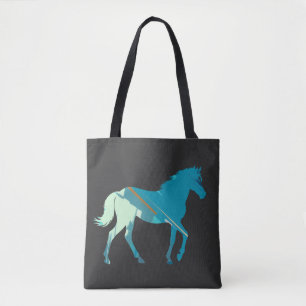 Bolso De Tela Naturaleza silvestre de caballo Ilustracion Arte d