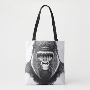Bolso De Tela Naturaleza silvestre Gorilla Ape Ilustracion anima