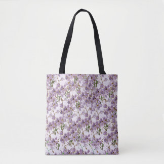 Bolso De Tela Nature-Inspired Purple Flower Tote