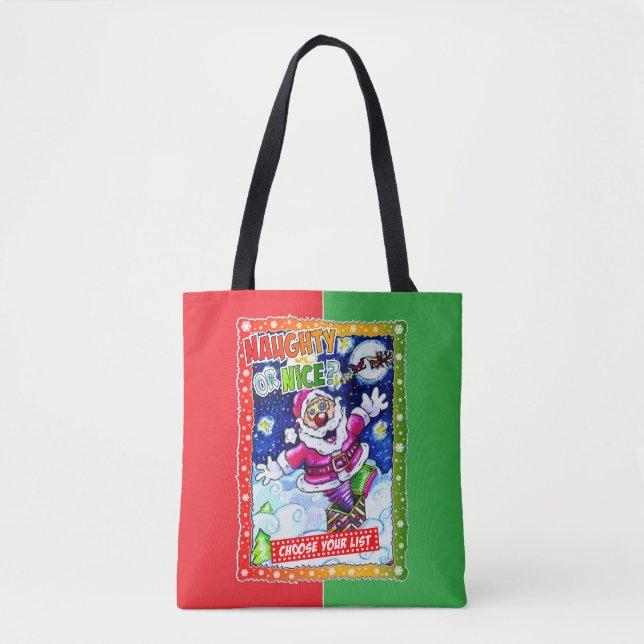 Bolso De Tela Naughty or nice, choose your list (Anverso)